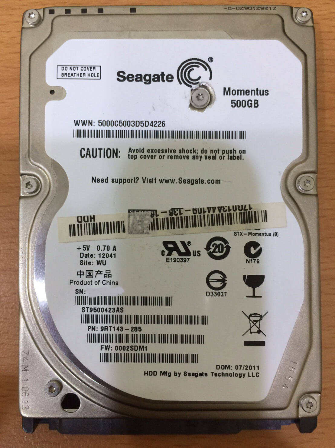 Seagate 500G (ST9500423AS)硬碟資料救援 - Harddisk - 照片 2